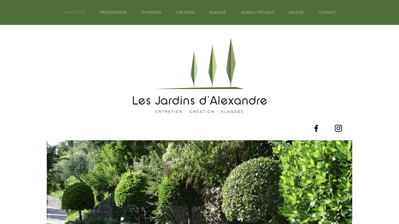 Capture du site de Les Jardins d’Alexandre — SMJ