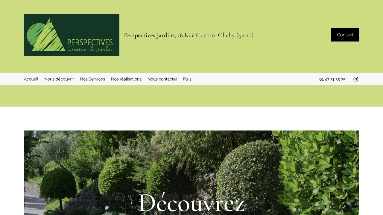 Capture du site de Perspectives Jardins Services