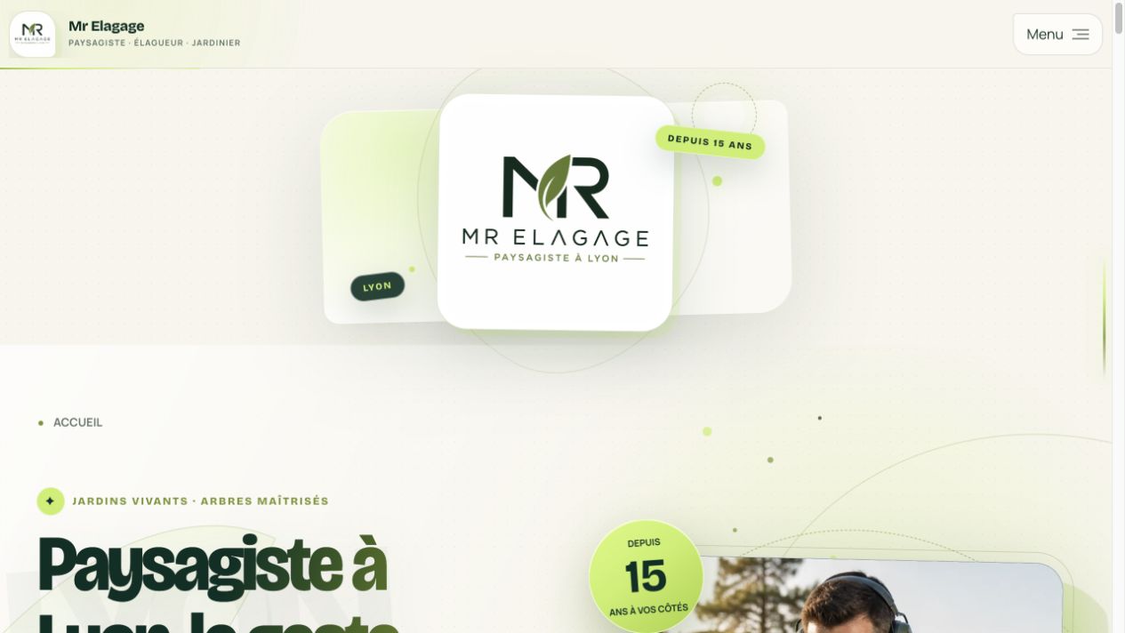Capture du site de Mr Élagage Lyon