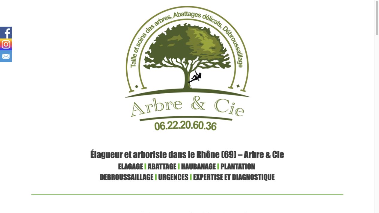 Capture du site de Arbre & Cie