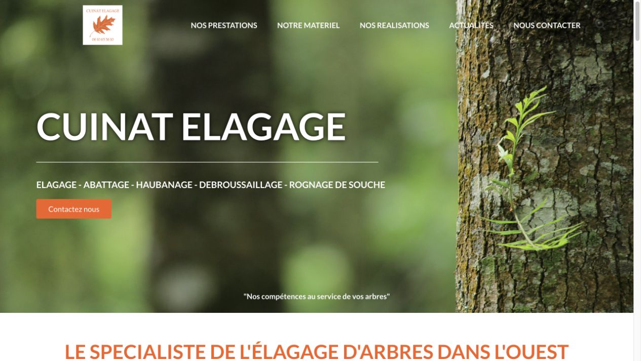 Capture du site de Cuinat Élagage